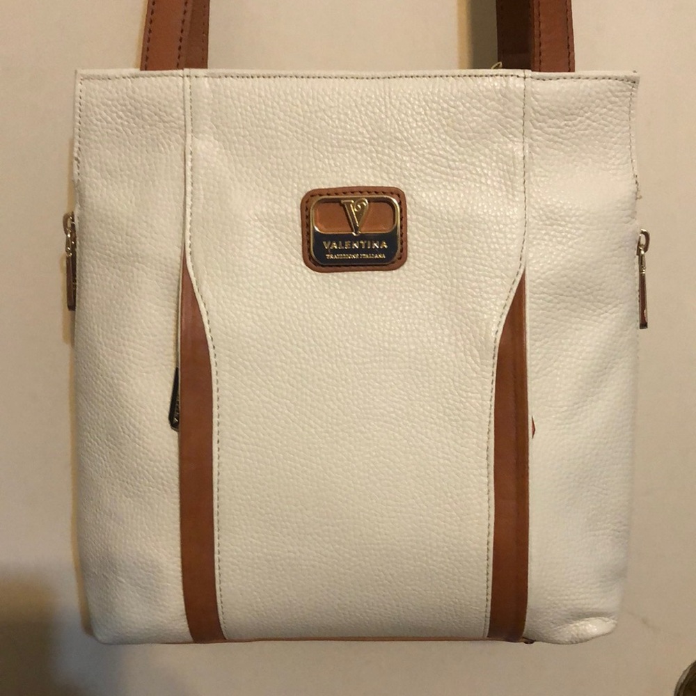 Valentina White Convertible Backpack/Purse
